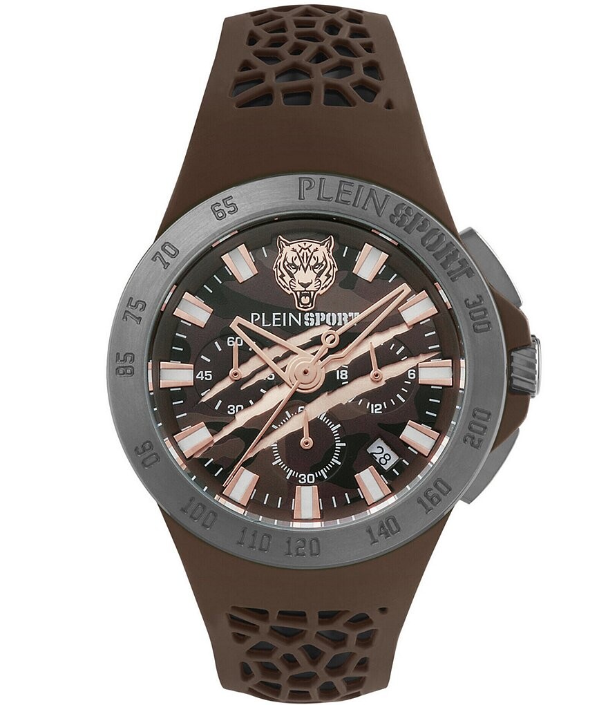 

Мужские часы с хронографом Philipp Plein Thunderstorm, коричневый