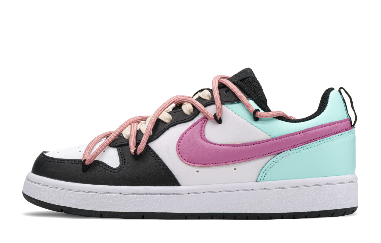 

Кроссовки Nike Court Borough Skateboarding Shoes Women's Low-top Black/Blue, черный/синий