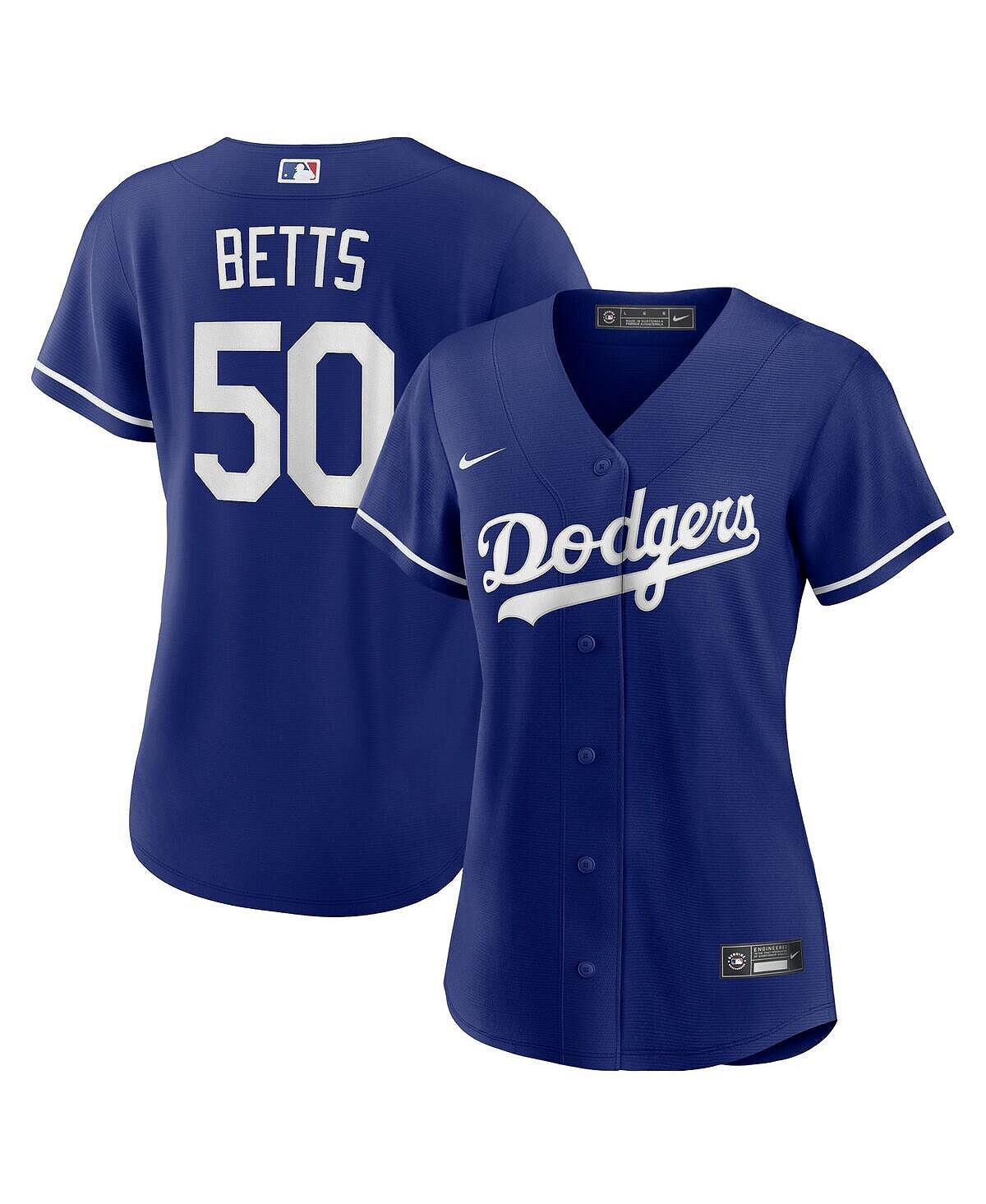 

Официальная копия женского джерси игрока Los Angeles Dodgers — Mookie Betts Nike, синий