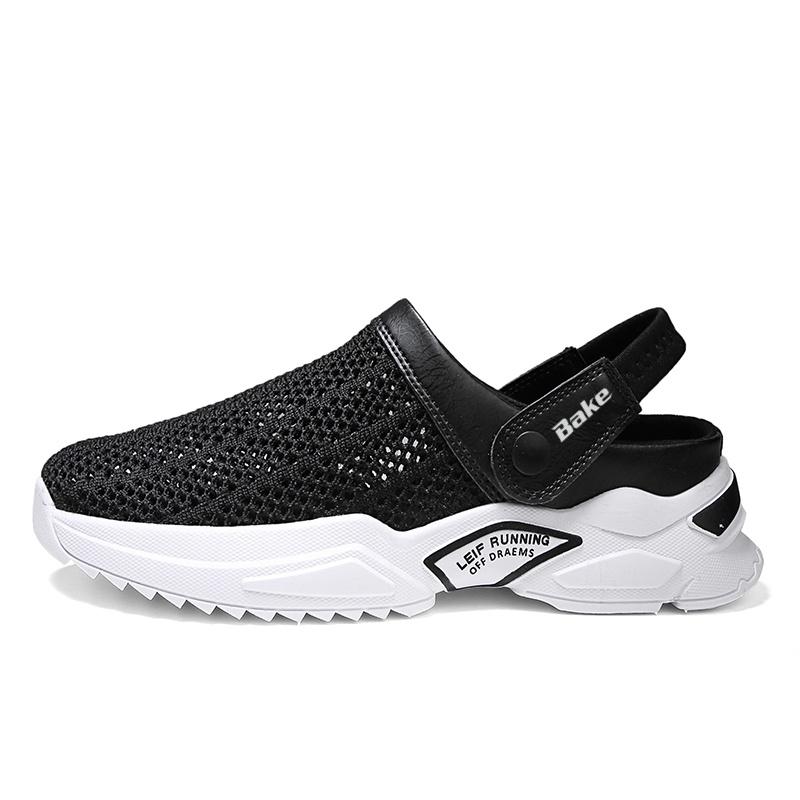 

Сандалии с закрытым носком, устойчивые к истиранию и скольжению, мужские BAKE, Black