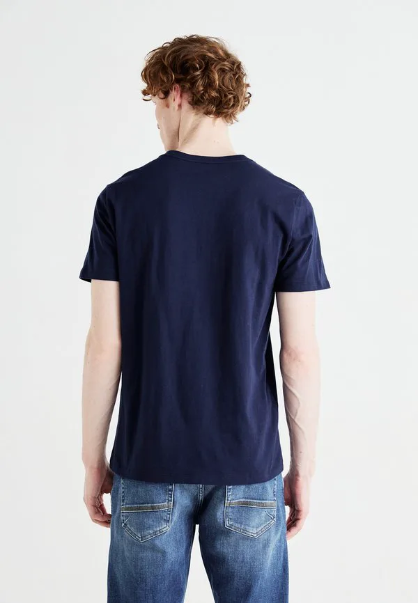 Повседневная футболка с микрологотипом и базовым дизайном vee Gap, Tapestry Navy — фото 3