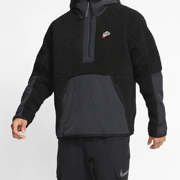 Куртка Nike MENS Sportswear Jacket Sail Royal Hoodie Black, черный — фото 3