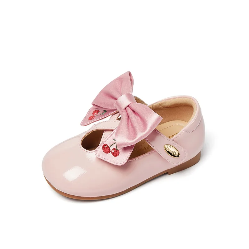Детские кожаные туфли Low top Snoffy, розовый — фото 3