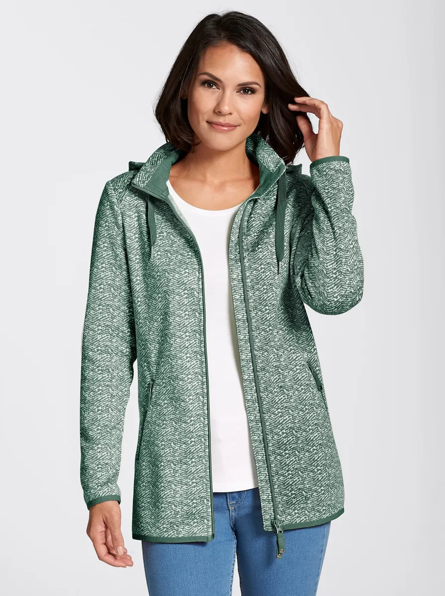 

Флисовая куртка с капюшоном в стиле casual Casual Looks, зеленый
