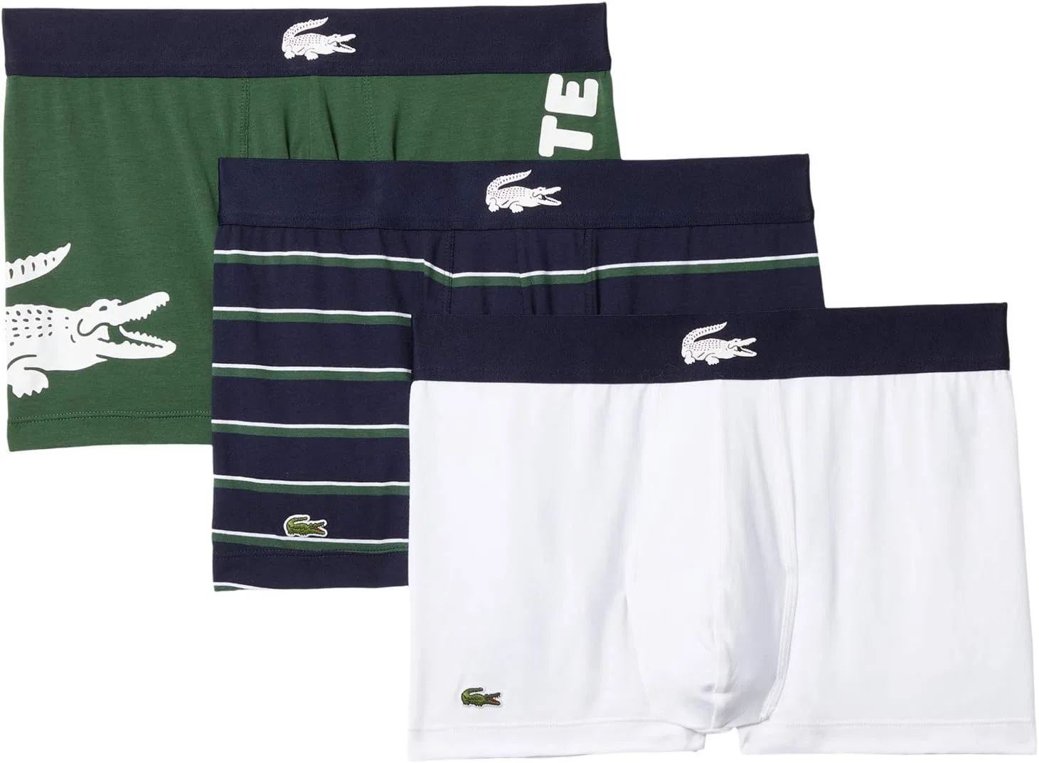 Трусы Lacoste, Хлопок с эластаном, Thyme/Navy Blue/White