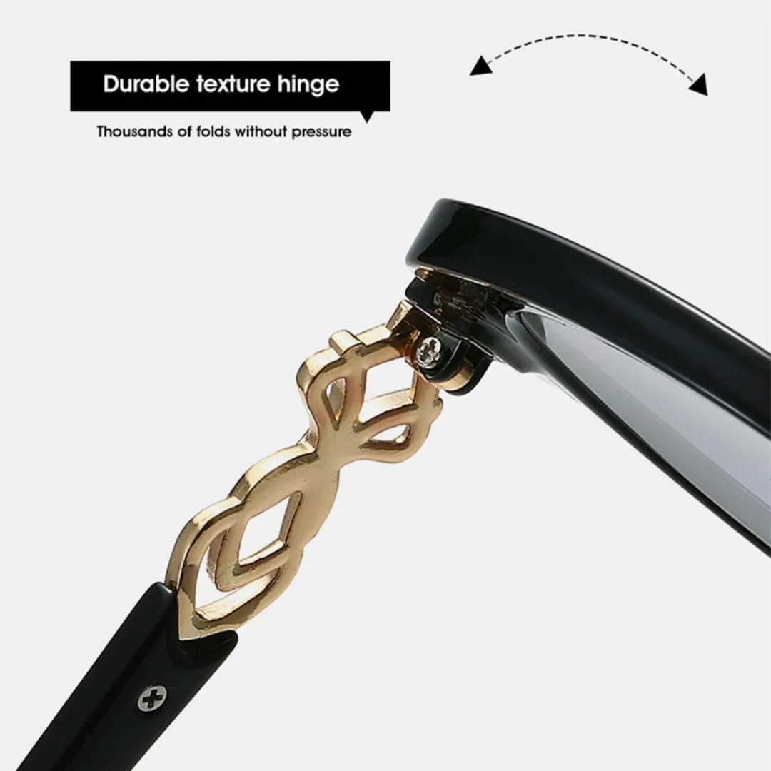 

Роскошные солнцезащитные очки «кошачий глаз» с градиентным переходом цвета для женщин, оправа для мужчин с защитой от УФ-излучения UV400 TYUVIVO, Black Grey