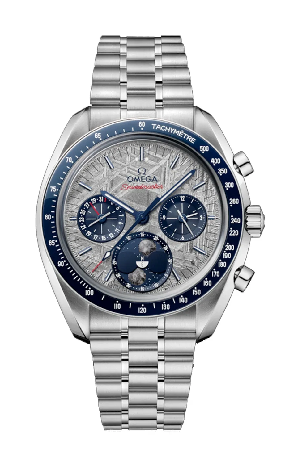 Speedmaster фазы луны 43 мм, сталь на стали - 304.30.43.52.06.001 OMEGA, серебряный