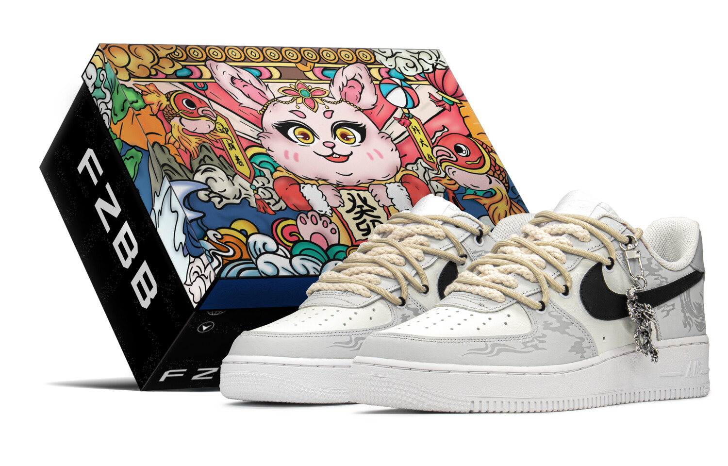 

Кроссовки Nike Air Force 1 Skateboard Shoes Men Low-Top Gray White