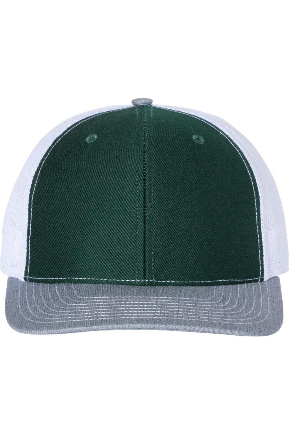 

Регулируемая бейсболка дальнобойщика Richardson Snapback, цвет dark green/ white/ heather grey