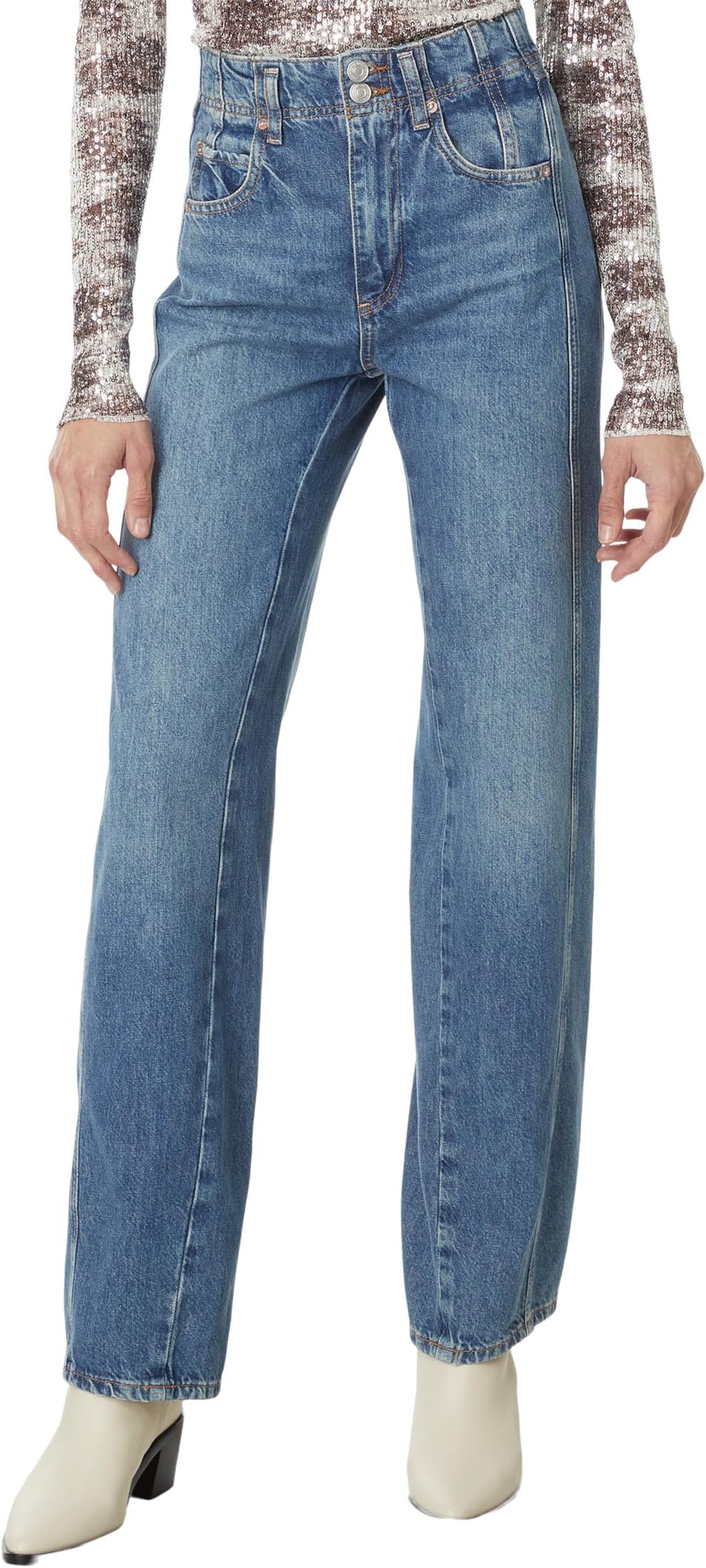

Джинсы Free People Aster Straight, цвет Swarm