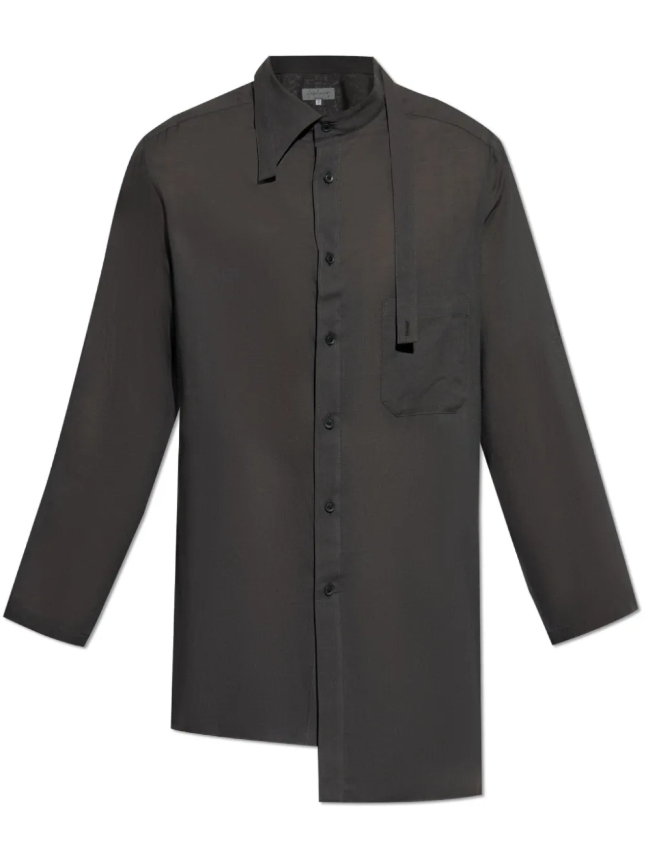 

Асимметричная рубашка Yohji Yamamoto, черный