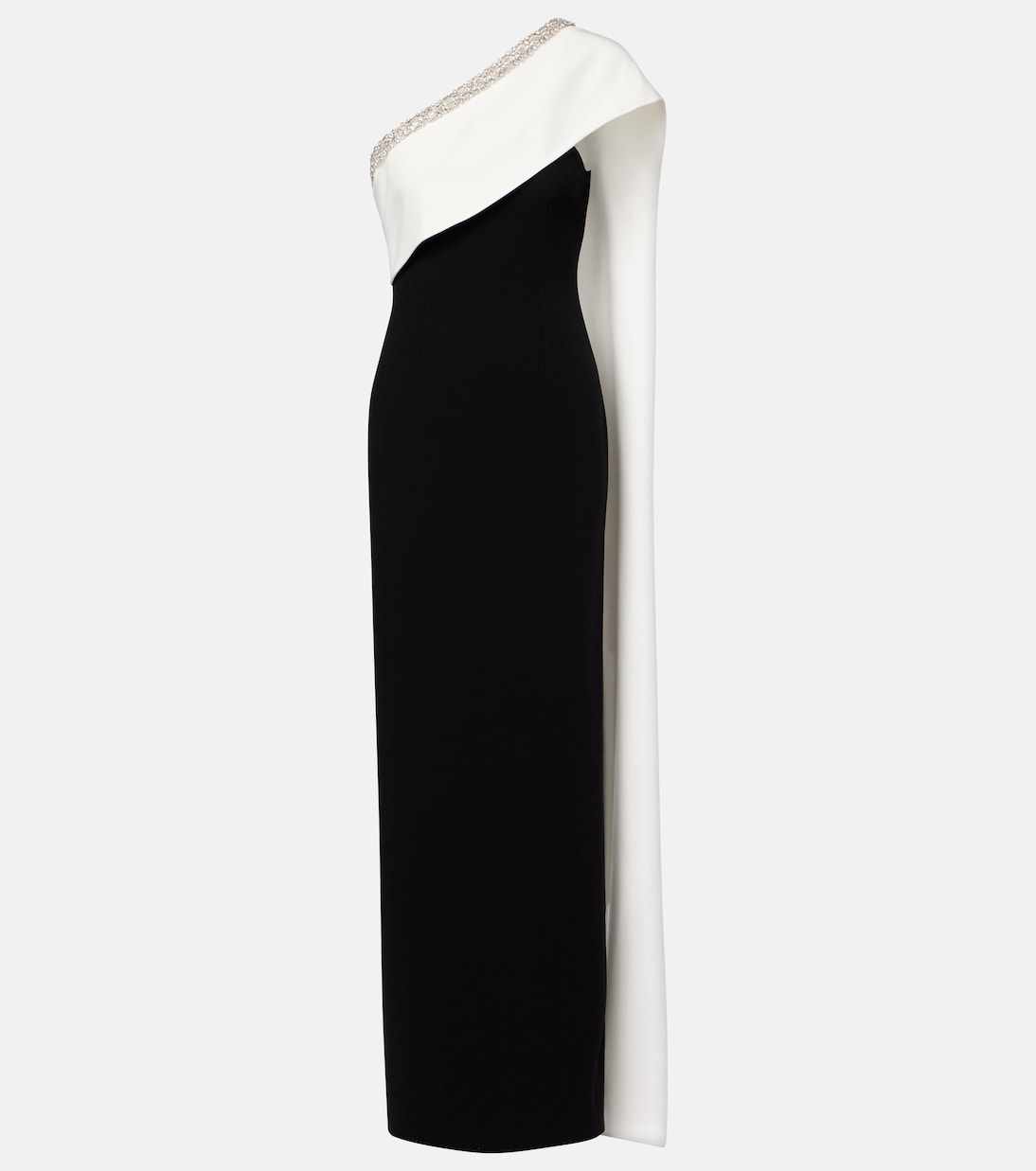 

Платье из крепа сатина и отделкой в виде пелерины Roland Mouret, Monochrome