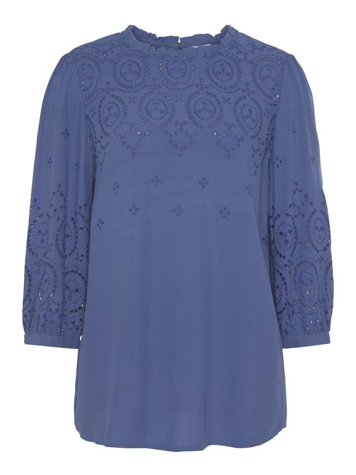 

блузка без застежки синего цвета LASCANA