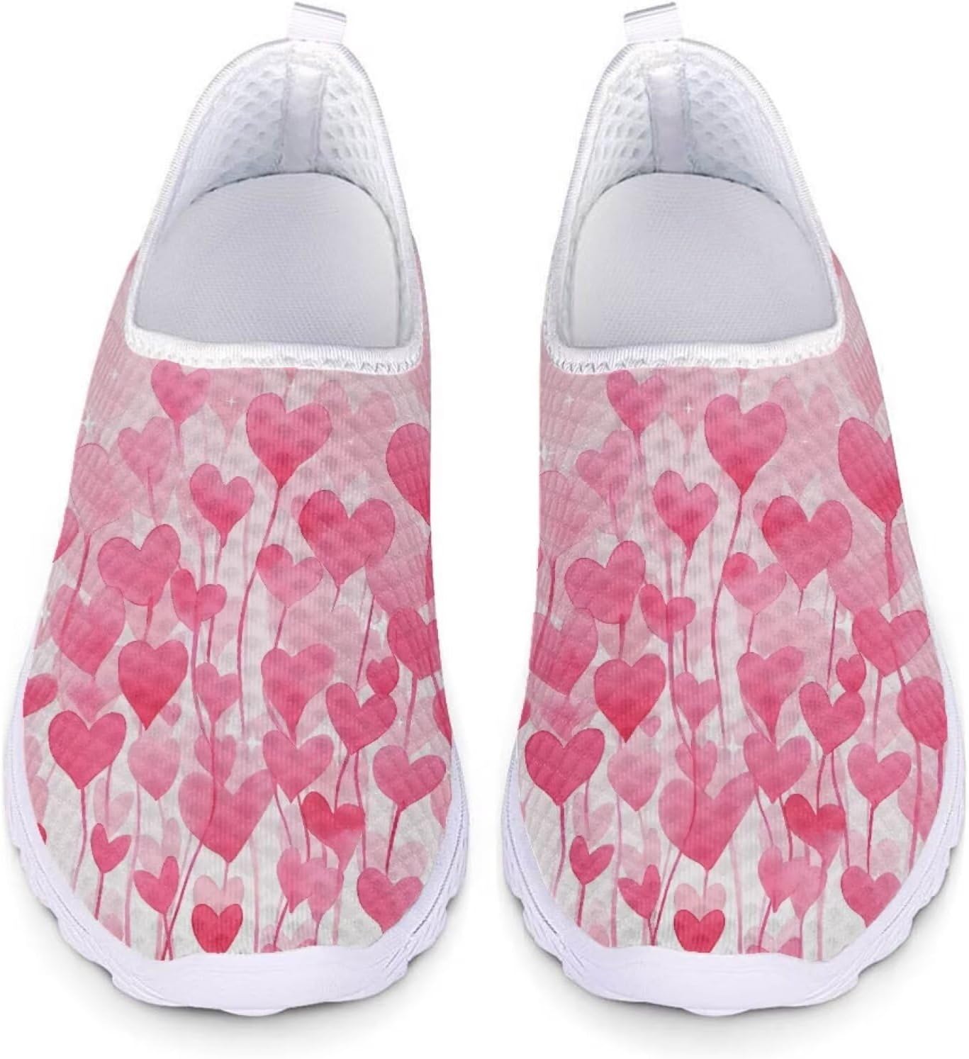 

Кроссовки Belidome для женщин и мужчин, водонепроницаемые слипоны для ходьбы, бега и походов, спортивные, дышащие, легкие, Heart Balloon Print