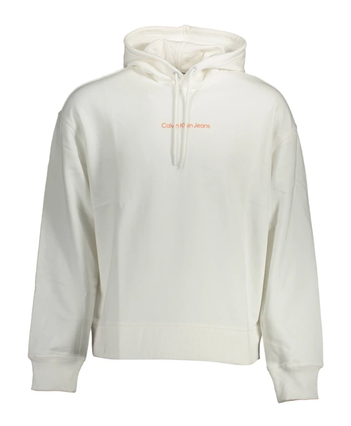 

Худи с принтом и контрастными деталями Calvin Klein, белый