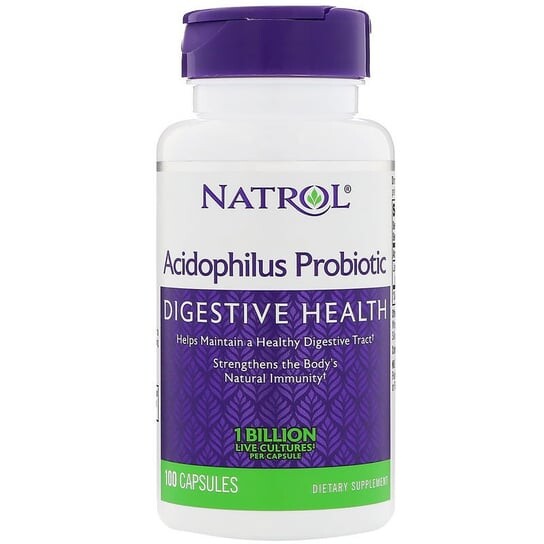

Natrol, Acidophilus Пробиотик 100 капсул