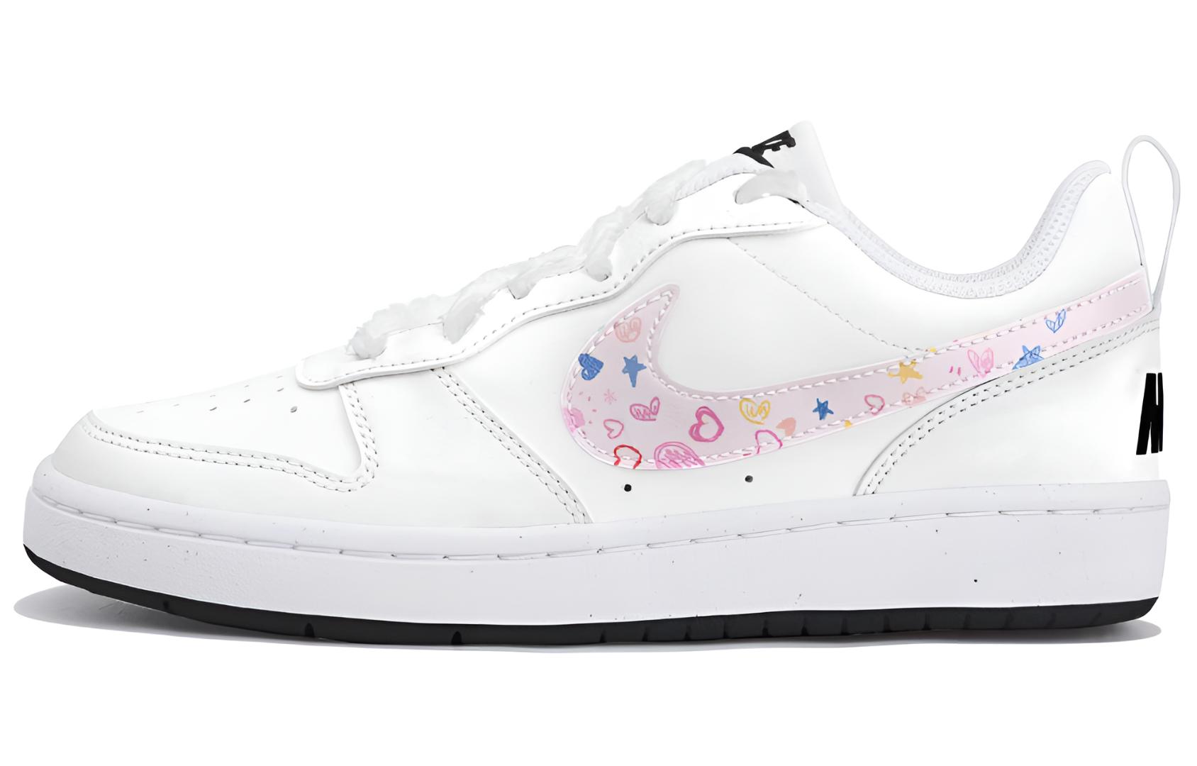 

Nike Court Borough Low top детские скейтбординг кроссовки White Pink Kids'