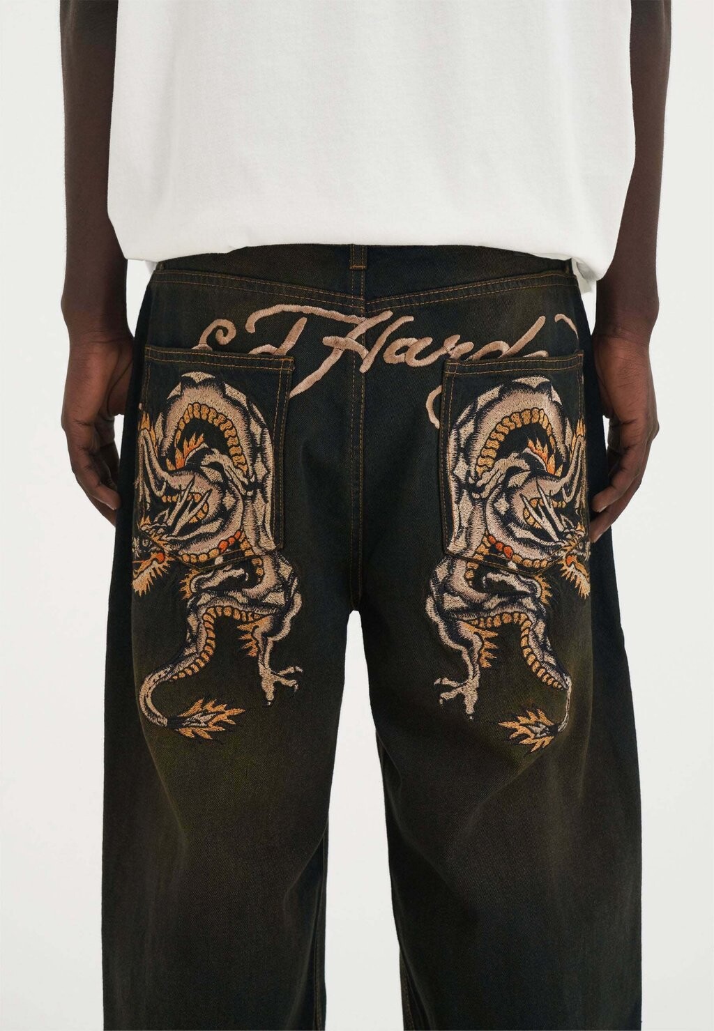 

Джинсы прямого кроя DRAGON CRAWL DIRTY WASH Ed Hardy, коричневый