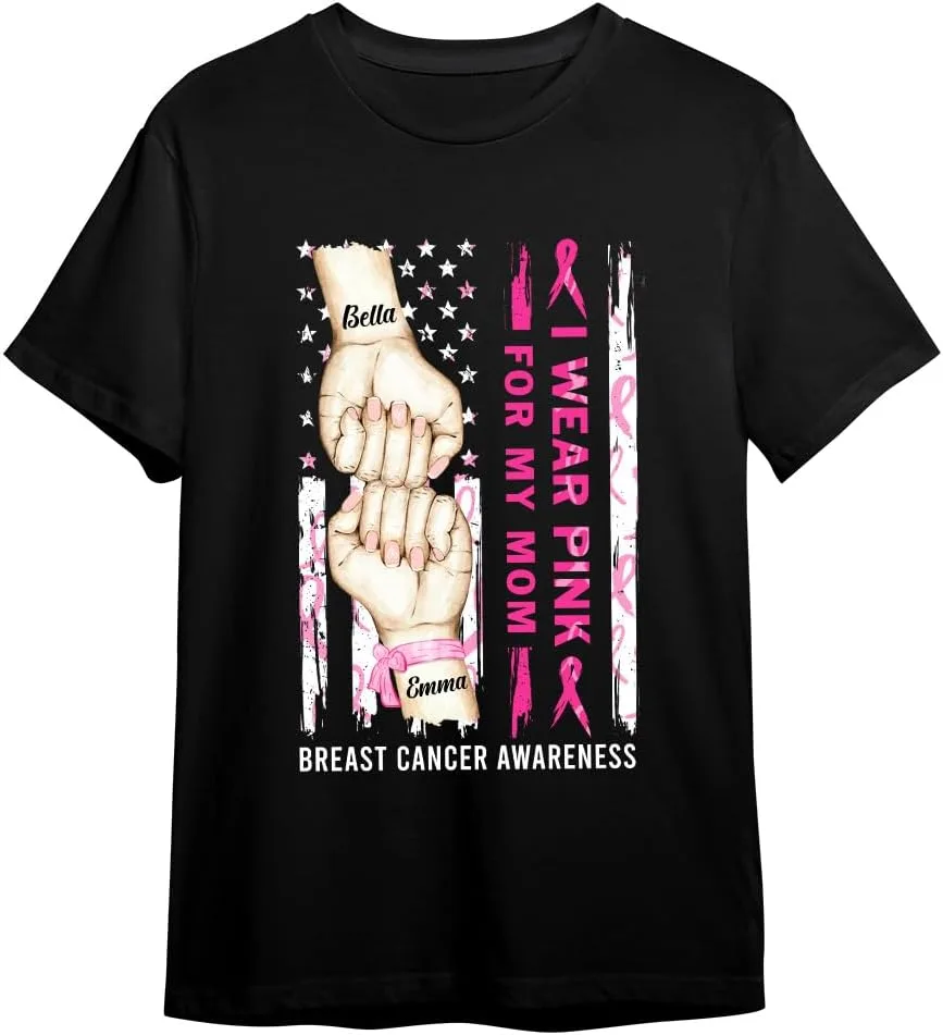 Футболка с принтом "Fist Bump Fight Breast Cancer"