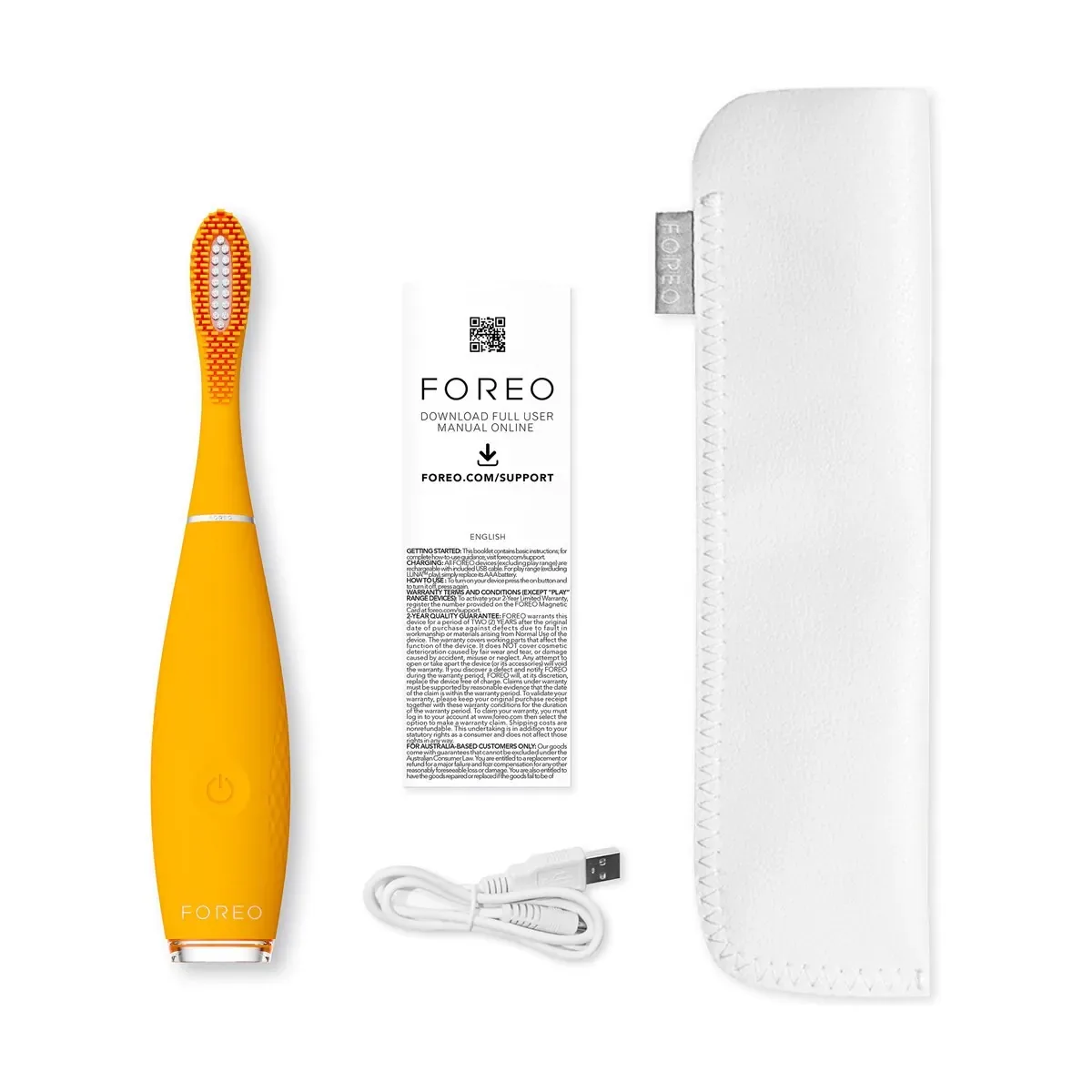 ISSA mini 3 звуковая зубная щетка 4 в 1 Рукоятка Танго Foreo, Mango Tango — фото 4