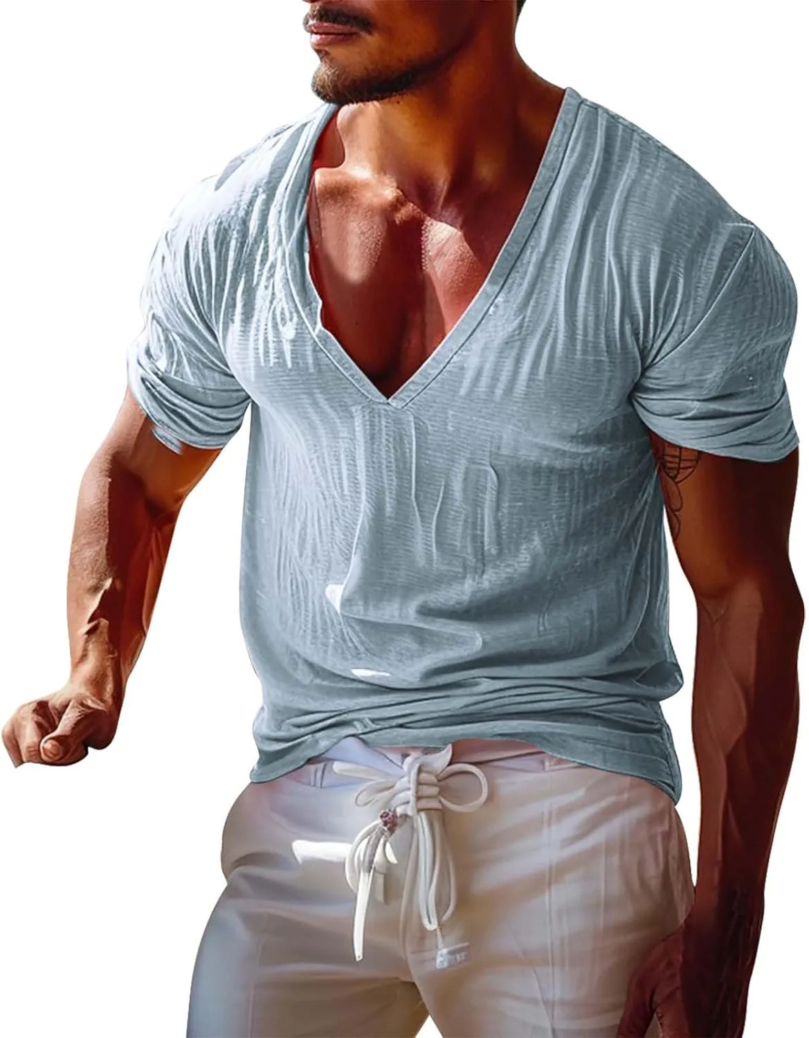 

Футболка V Neck Raglan для мужчин PETCDIM