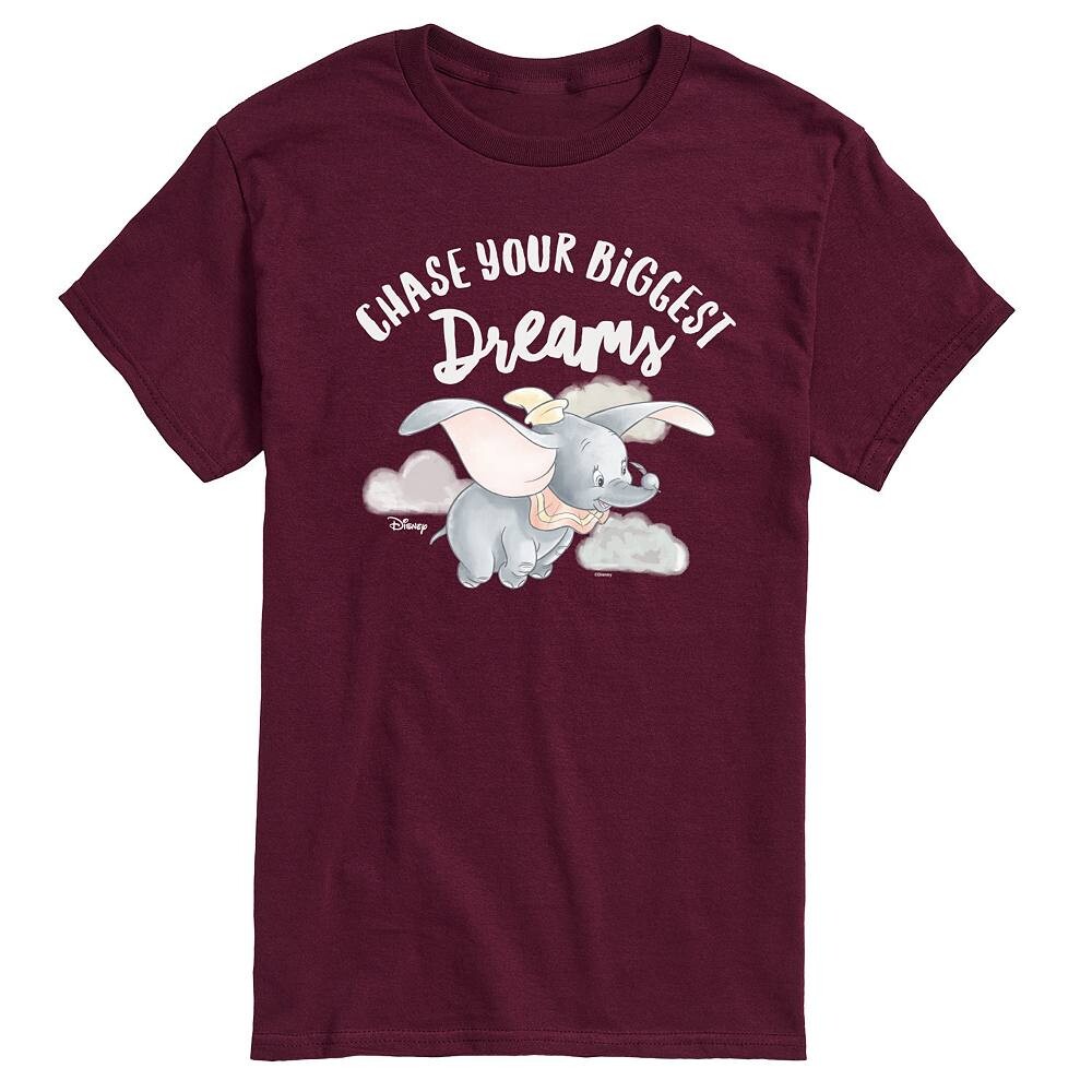 

Мужская футболка с рисунком Disney's Dumbo Chase Your Biggest Dreams, цвет Dark Red