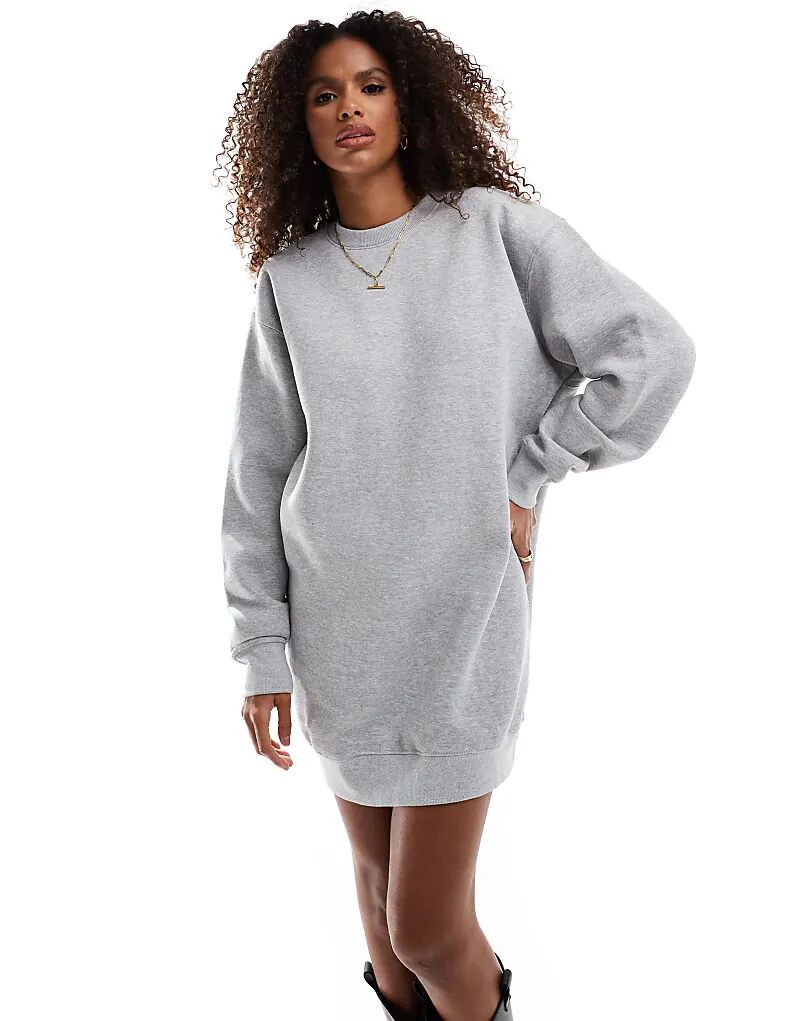 

Свободное платье-свитер светло-серого цвета Pull&Bear