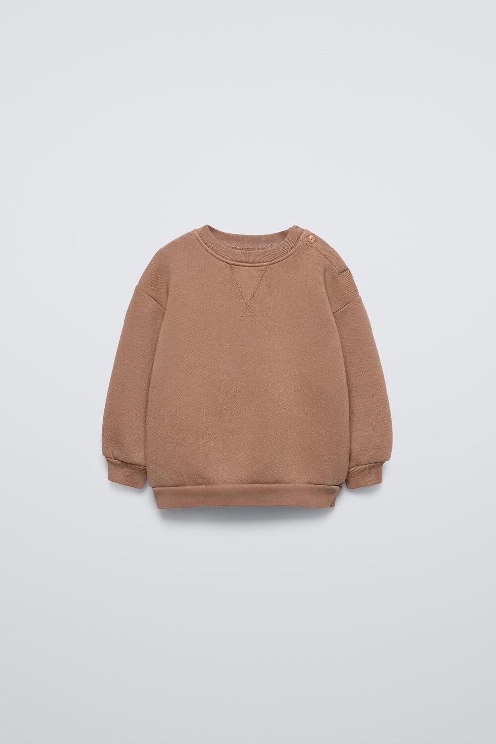 

Простая толстовка ZARA, коричневый