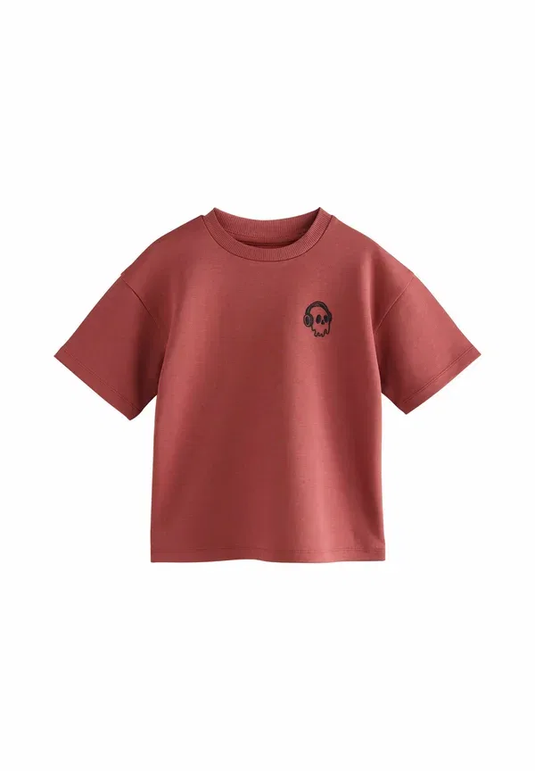Футболка Regular fit graphic heavyweight short sleeve t-shirt print Next, ржаво-красный