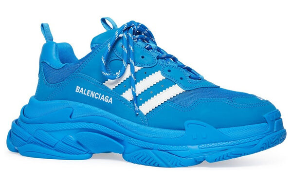 Кроссовки x adidas triple s sneakers 'blue white' Balenciaga, синий — фото 2