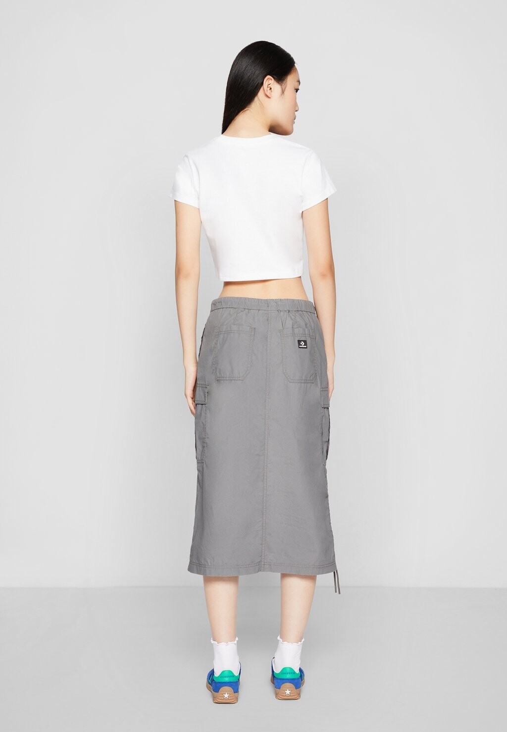 

Юбка-карандаш LONG WOVEN CARGO SKIRT Converse, темно-серый