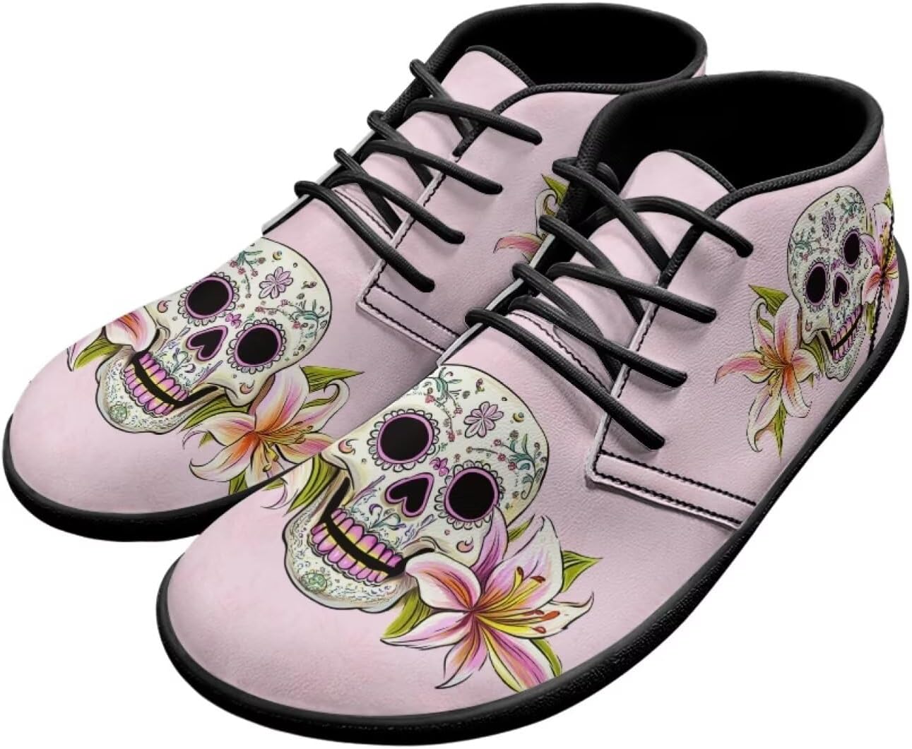 

Мужские кроссовки Men's Skull Barefoot с голой пяткой, с широким носком, для ходьбы, минималистичные кроссовки-тренеры с подошвой без подъема Pointodoor, Skull Lilies