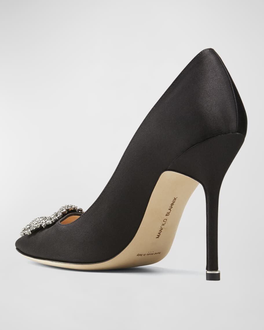 Сатиновые туфли на высоком каблуке Hangisi 105 мм Manolo Blahnik — фото 3