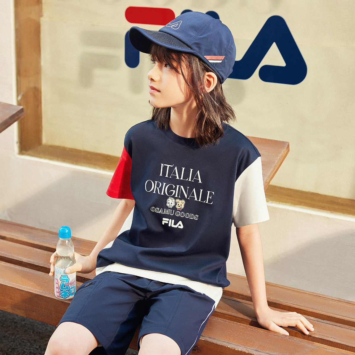 FILA KIDS Футболка YUANTIANZHILIANMINGXILIE Royal Blue — фото 4