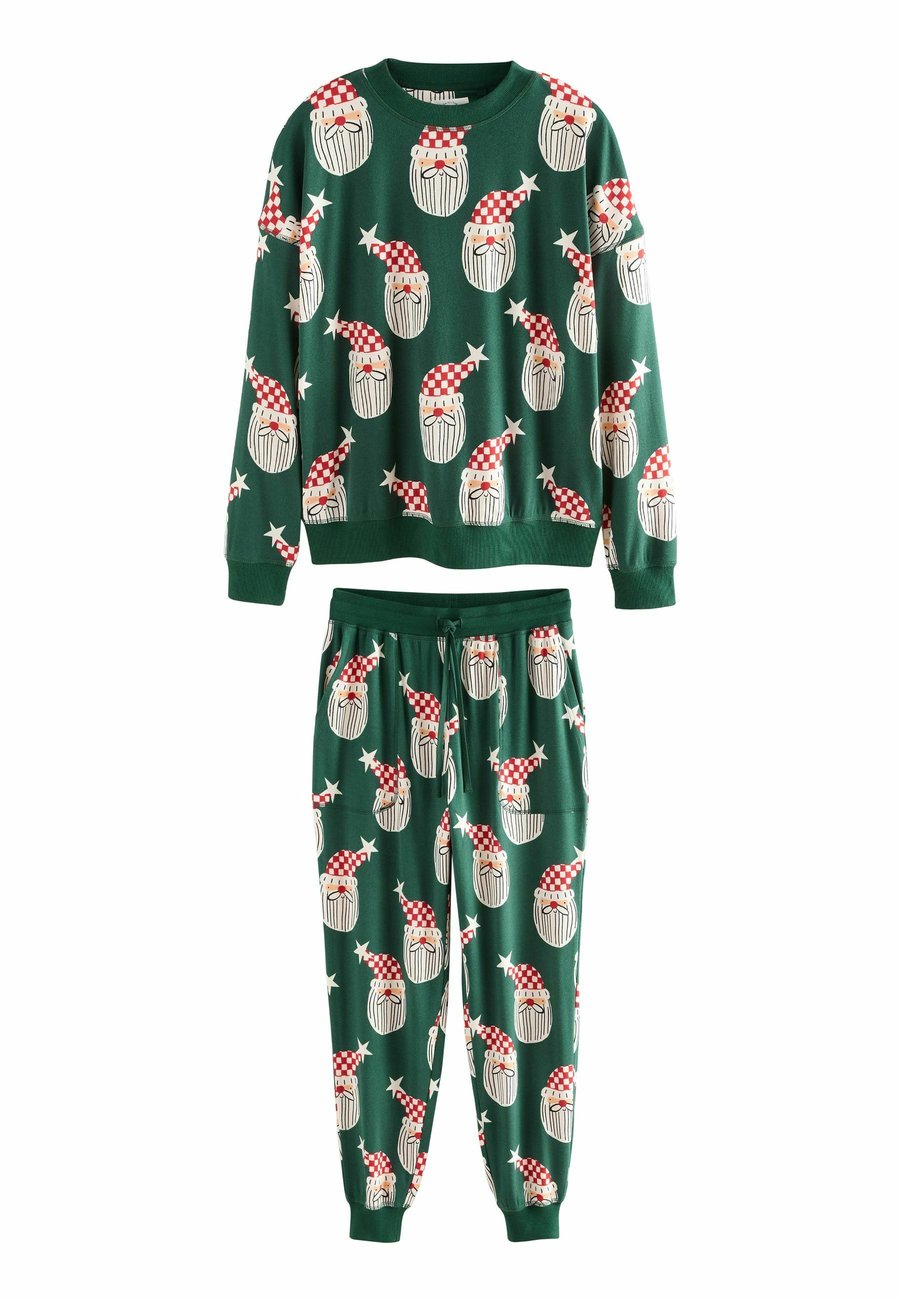 Пижамный комплект Next MATCHING FAMILY CHRISTMAS COSY LONG SLEEVE, Green Santa/Green — фото 2