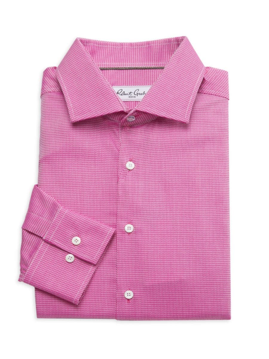 

Рубашка Arch Cotton Slim Fit Robert Graham, розовый