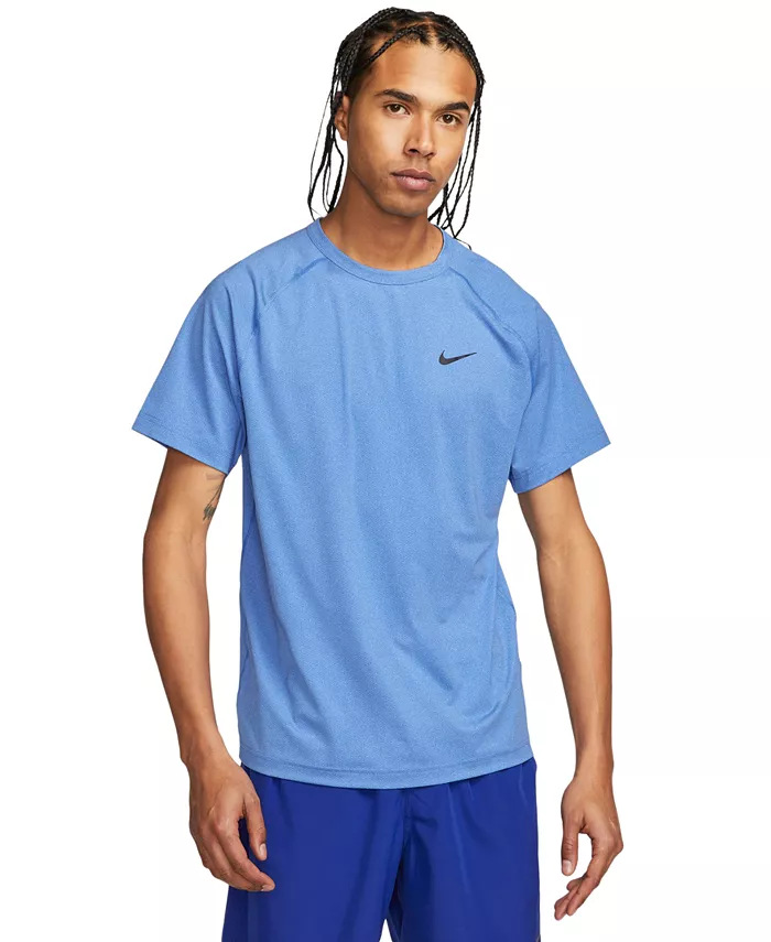 

Мужская свободная футболка для фитнеса с коротким рукавом Dri-FIT Nike, синий