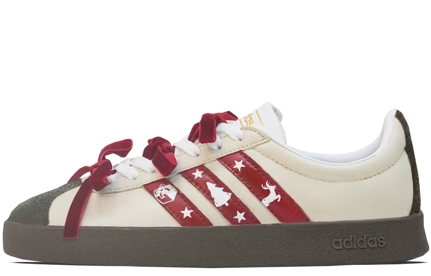

Adidas Neo VL Court 2.0 противоскользящие низкие скейтерские кроссовки унисекс бежево-красные, цвет Beige Red