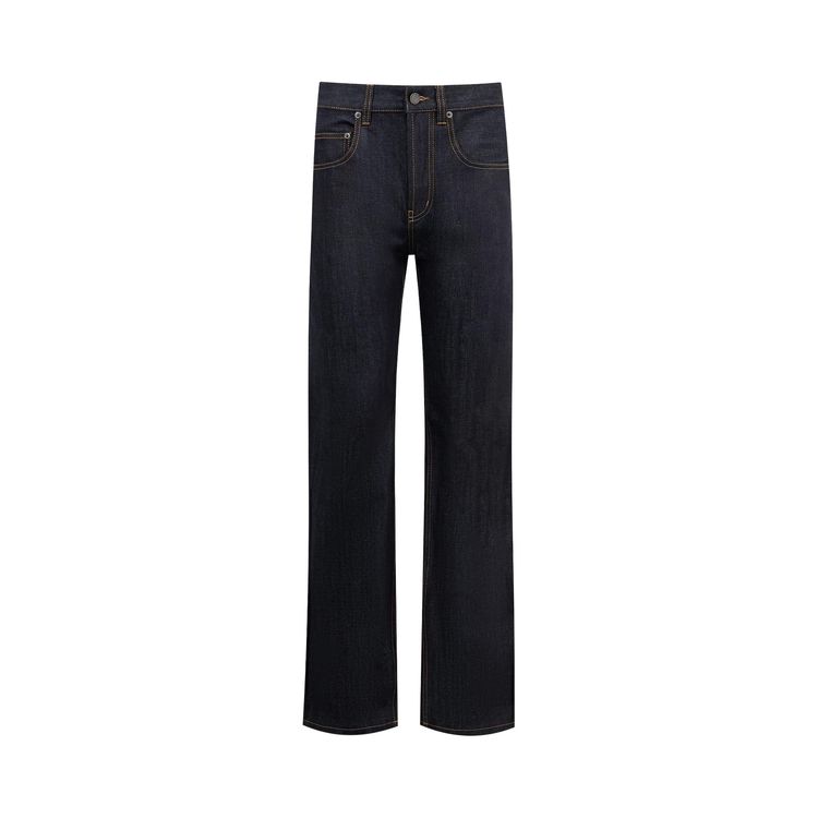 

Джинсы Saint Laurent MId Straight Baggy Jeans Indigo Raw, синий