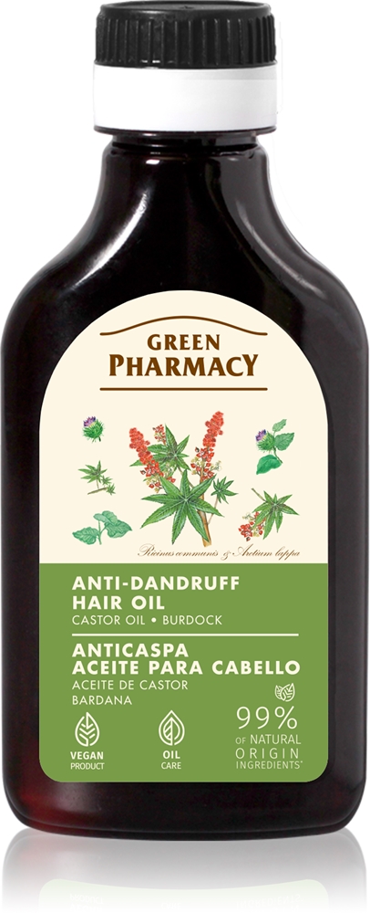 

Средство для ухода за волосами с маслом репейника против перхоти Green Pharmacy, 100 мл