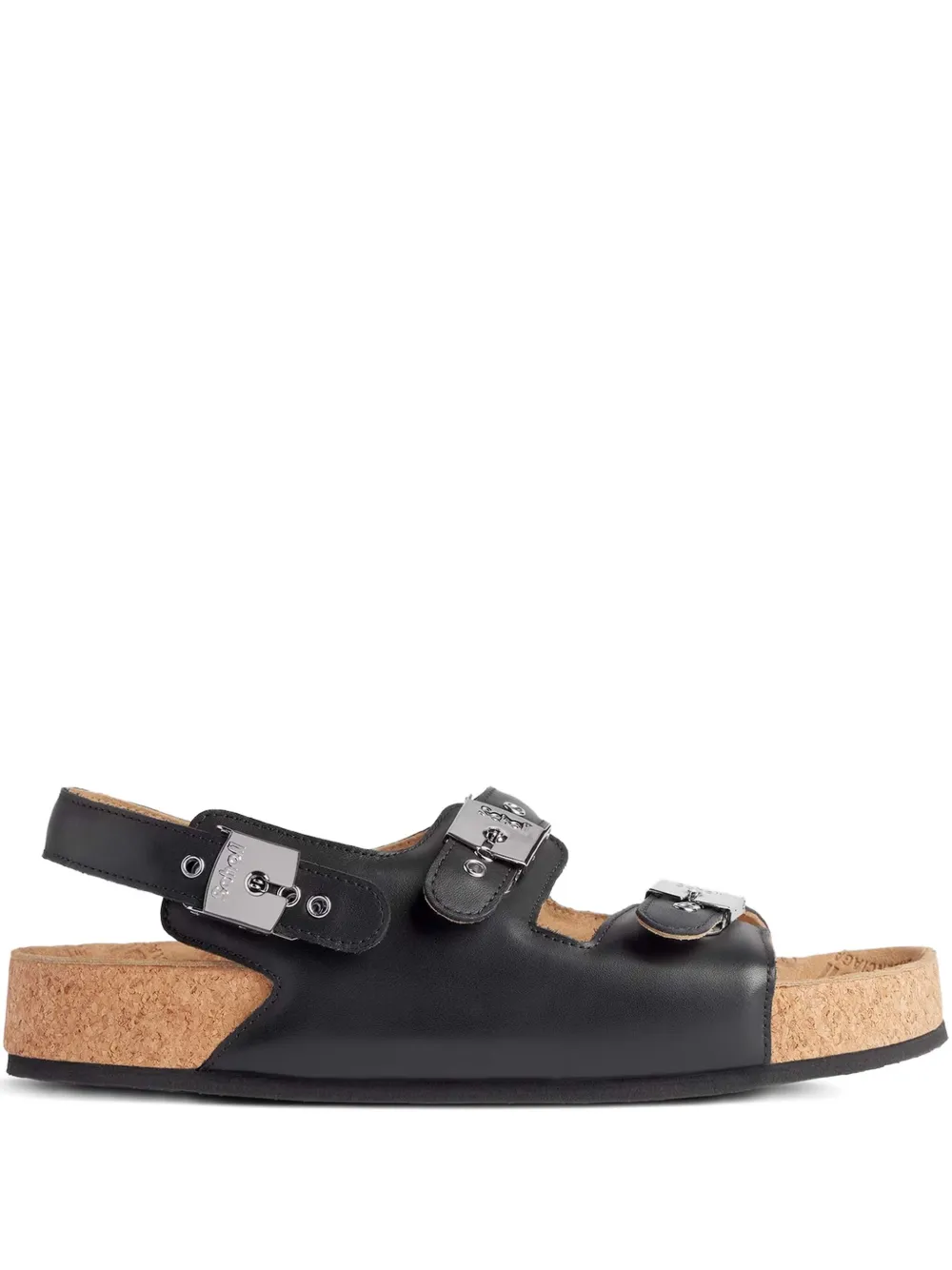 Кожаные сандалии X Scholl Balenciaga, черный