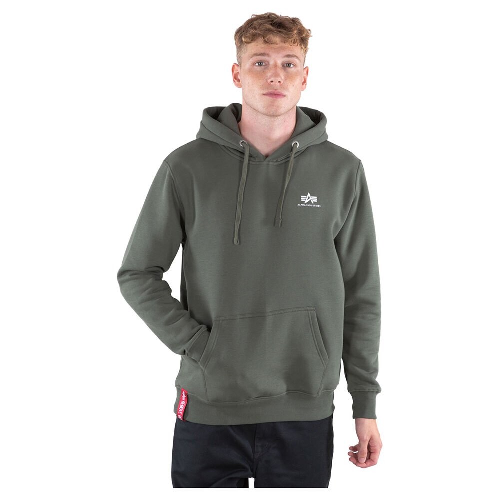 

Худи Alpha Industries Basic Small Logo, зеленый