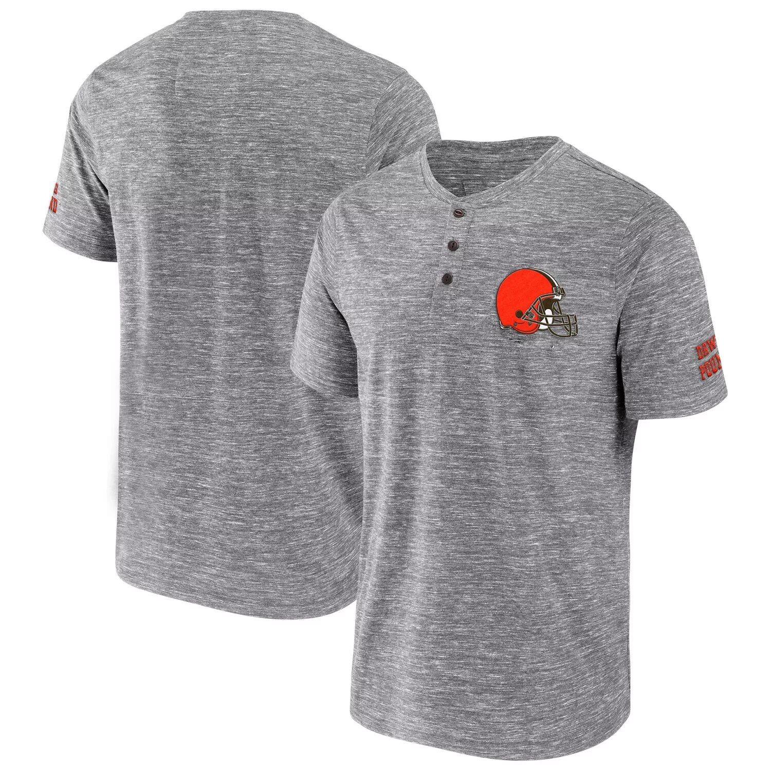 

Мужская футболка NFL x Darius Rucker Collection от Fanatics Heathered Grey Cleveland Browns Slub Henley T-Shirt