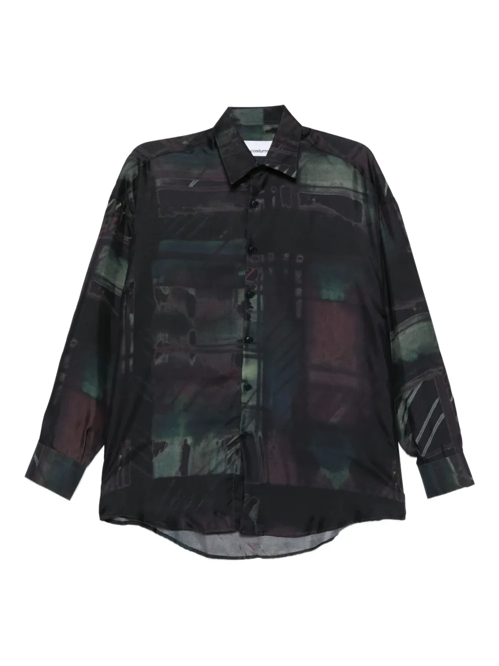 

Рубашка с абстрактным принтом Costumein, черный