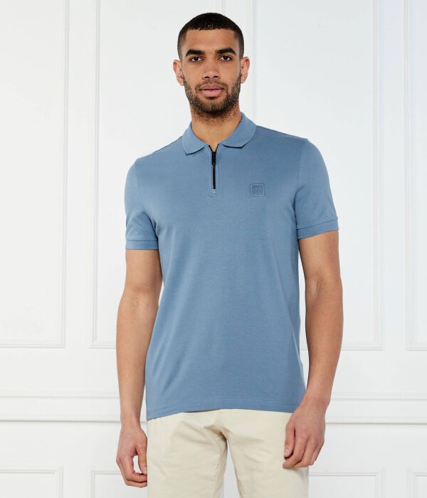 

Рубашка поло Slim fit Boss Orange, синий