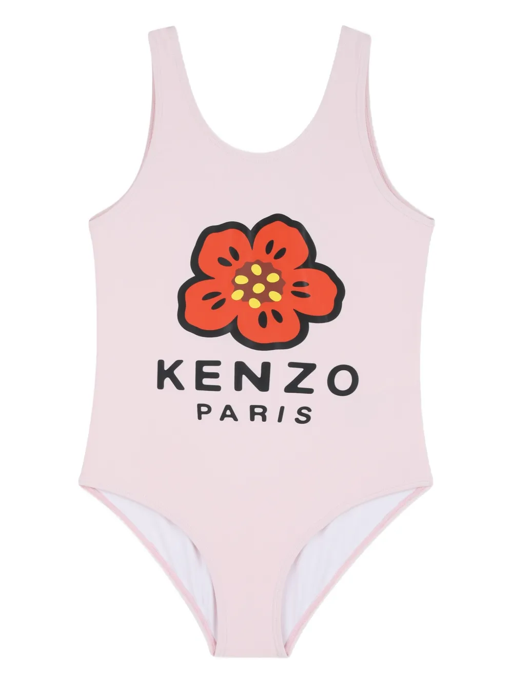

Купальник с цветком боке Kenzo Kids, розовый