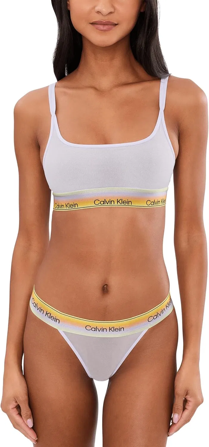 Блуза с сетчатым верхом Icon Mesh, Calvin Klein, лавандовый — фото 2