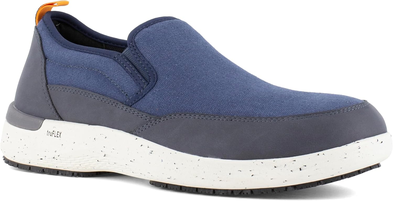 

Мужские рабочие кроссовки Rockport Truflex Fly Mudguard Work Powered by MaxTrax Construction Shoe Rockport Works, темно-синий