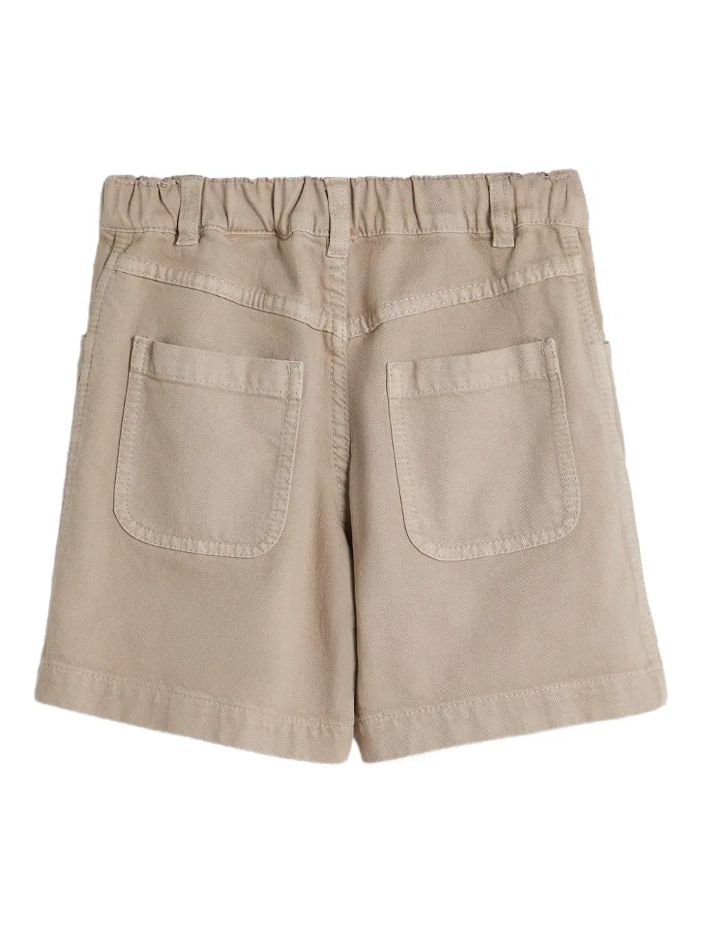 Джинсовые шорты со складками Brunello Cucinelli Kids, нейтральный — фото 2