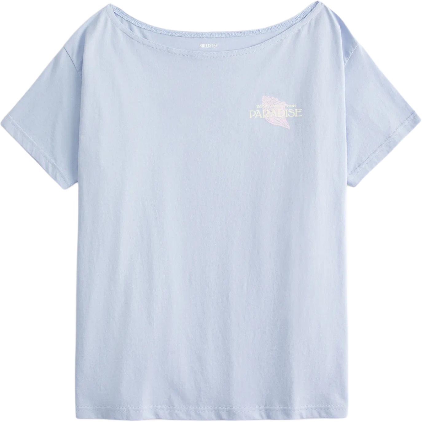 

Hollister Футболка женская синяя, Синий, Hollister Футболка женская синяя